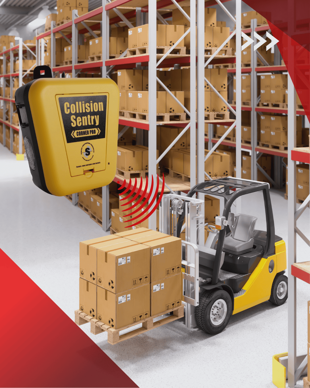 Cómo prevenir colisiones en esquinas y racks de bodegas con Collision Sentry Corner Pro
